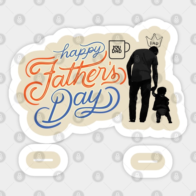 happy fathers day Sticker by Haddoushop